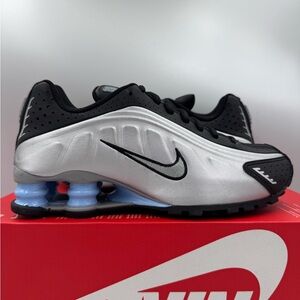 Nike Shox R4 Metallic Silver Psychic Blue GS NBY BRAND NEW Multiple Sizes